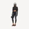 Kürzliche Techwear-Jacke für Damen in Schwarz