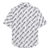Kurzarm-Shirt mit durchgehendem Kritzelmuster «Weiss Schwarz» 681702TLLJ49040