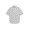 Kurzarm-Shirt mit durchgehendem Kritzelmuster «Weiss Schwarz» 681702TLLJ49040