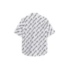 Kurzarm-Shirt mit durchgehendem Kritzelmuster «Weiss Schwarz» 681702TLLJ49040