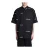 Kurzarm-Shirt mit durchgehendem Logo «Black White» 681702TOL651070