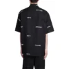 Kurzarm-Shirt mit durchgehendem Logo «Black White» 681702TOL651070