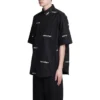 Kurzarm-Shirt mit durchgehendem Logo «Black White» 681702TOL651070