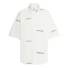 Kurzarm-Shirt mit durchgehendem Logo «White Black» 681702TOL659040