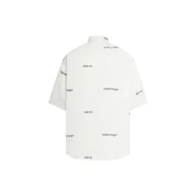 Kurzarm-Shirt mit durchgehendem Logo «White Black» 681702TOL659040