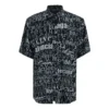 Kurzarm-Shirt mit gemischtem Typografie-Logo-Print «Black Grey» 556854TELF21269