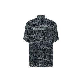 Kurzarm-Shirt mit gemischtem Typografie-Logo-Print «Black Grey» 556854TELF21269