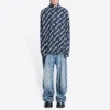 Kurzarm-Shirt mit Scribble-Logo, weite Passform «Midnight Blue» 662983TLLJ48502