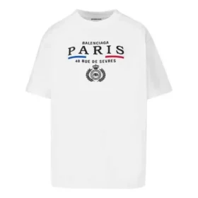 Kurzarm-T-Shirt mit Crown-Logo-Alphabet-Aufdruck, weiss 594599TGV489000