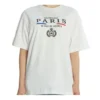 Kurzarm-T-Shirt mit Crown-Logo-Alphabet-Aufdruck, weiss 594599TGV489000
