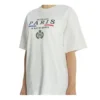 Kurzarm-T-Shirt mit Crown-Logo-Alphabet-Aufdruck, weiss 594599TGV489000