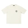 Kurzarm-T-Shirt mit Scissor-Crest-Logo «Cream» 612966TMVA29069