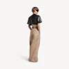 Damenhose mit hoher Taille in der Farbe «Dune»
