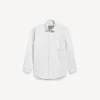 Langarm-Denim-Hemd für Herren in Weiss Langarm-Denim-Hemd für Herren in Weiss