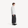 Langarm-Denim-Hemd für Herren in Weiss Langarm-Denim-Hemd für Herren in Weiss
