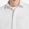 Langarm-Denim-Hemd für Herren in Weiss Langarm-Denim-Hemd für Herren in Weiss