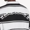 Langarm-Poloshirt für Herren in Schwarz/Weiss