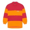 Langarm-Poloshirt im Cut-Up-Stil «Raspberry Fluo Orange» 657073TKVA56667