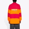 Langarm-Poloshirt im Cut-Up-Stil «Raspberry Fluo Orange» 657073TKVA56667