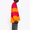 Langarm-Poloshirt im Cut-Up-Stil «Raspberry Fluo Orange» 657073TKVA56667