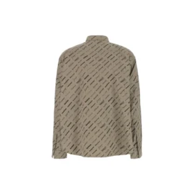 Langarm-Shirt mit durchgehendem Logomuster «Beige» 662983TNLL19763