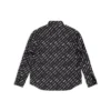 Langarm-Shirt mit durchgehendem Logomuster «Schwarz» 662983TNLL11070