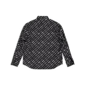 Langarm-Shirt mit durchgehendem Logomuster «Schwarz» 662983TNLL11070