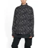 Langarm-Shirt mit durchgehendem Logomuster «Schwarz» 662983TNLL11070