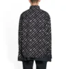 Langarm-Shirt mit durchgehendem Logomuster «Schwarz» 662983TNLL11070