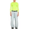 Langarm-Shirt mit Rundhalsausschnitt «Fluo Yellow» 704103TMVB77204