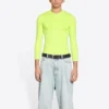 Langarm-Shirt mit Rundhalsausschnitt «Fluo Yellow» 704103TMVB77204