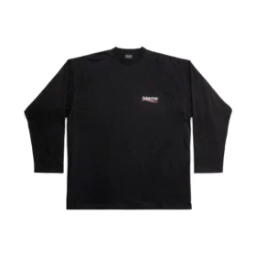 Langarm-T-Shirt für das Political Campaign, weite Passform «Schwarz» 681046TKVJ11070
