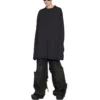 Langarm-T-Shirt Oversized «Black Faded» 739783TOVF49034
