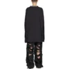 Langarm-T-Shirt Oversized «Black Faded» 739783TOVF49034