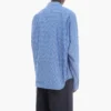 Langarmhemd mit durchgehendem Logo-Nadelstreifenmuster «Blue» 662983TGLB95531