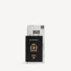 Lange Herren-Reisepass-Brieftasche mit 1 Ticket in Schwarz