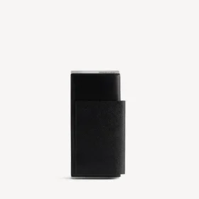 Lange Herren-Reisepass-Brieftasche mit 1 Ticket in Schwarz
