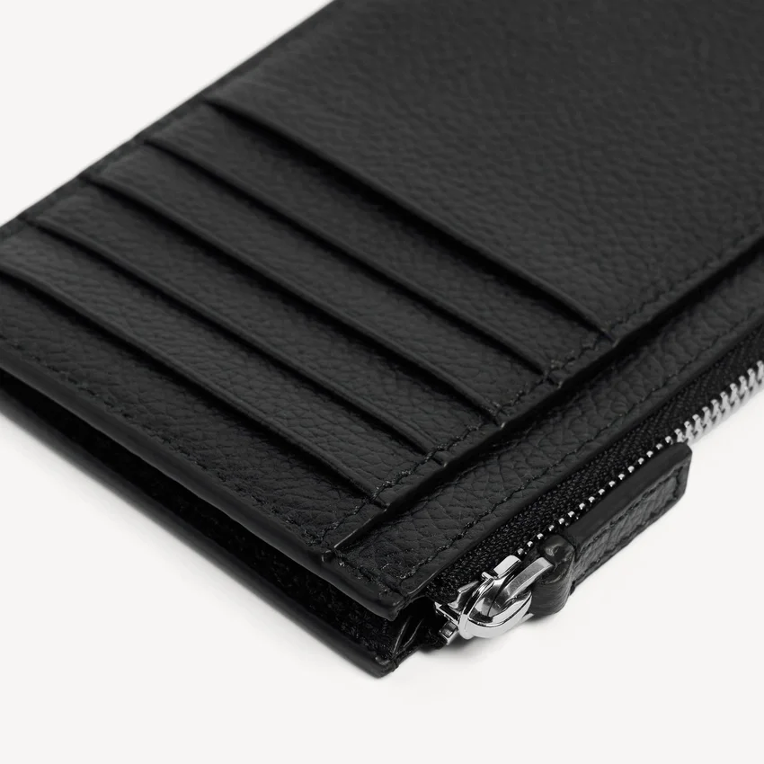 Langer Münz- und Kartenhalter für Herren in Schwarz Langer Münz- und Kartenhalter für Herren in Schwarz