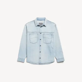 Langärmliges Denim-Hemd für Herren in Hellblau