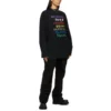 Languages Logo Langarm-T-Shirt «Black Multicolor» 641667TJVI32771