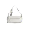 Le Cagole Kleine Umhängetasche im Used-Look mit Anhängern «White» 7716402AA7A9000
