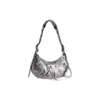 Le Cagole Kleine Umhängetasche Metallic «Silver» 6713070GT3Y8103