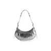 Le Cagole Kleine Umhängetasche Metallic «Silver» 6713070GT3Y8103
