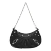 Le Cagole Mini-Tasche mit Kette, Krokodilprägung «Schwarz» 69581423EJY1000