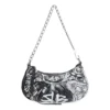 Le Cagole Mini-Tasche mit Kette und Graffiti «Black» 695814210G61090