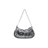 Le Cagole Mini-Tasche mit Kette und Graffiti «Black» 695814210G61090