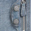 Le Cagole Münzbeutel aus Denim mit Strasssteinen «Blue» 7767692109U4715