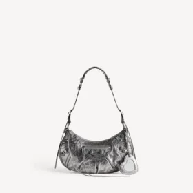 Le Cagole-Umhängetasche für Damen, klein, in Silber