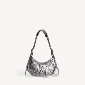 Le Cagole-Umhängetasche für Damen, klein, in Silber