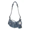 Le Cagole Xs Denim-Umhängetasche «Blue» 6713092109U4715